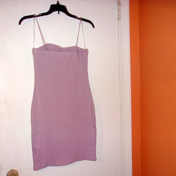 Active USA Medium Cami Ribbed Mauve Mini Dress - Picture 2 of 7